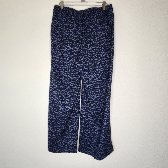 Athleta Allure Navy Avenue Printed Wide Leg Crop Pant 8 - Picture 5 of 8